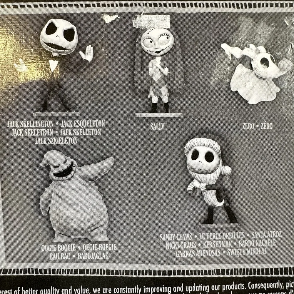 Disney Nightmare Before Christmas Mini Figures Jack Sally Oogie Zero Set